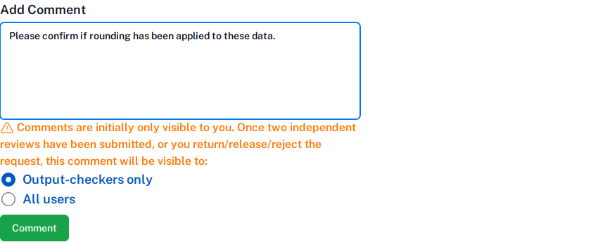 Adding a comment to a group